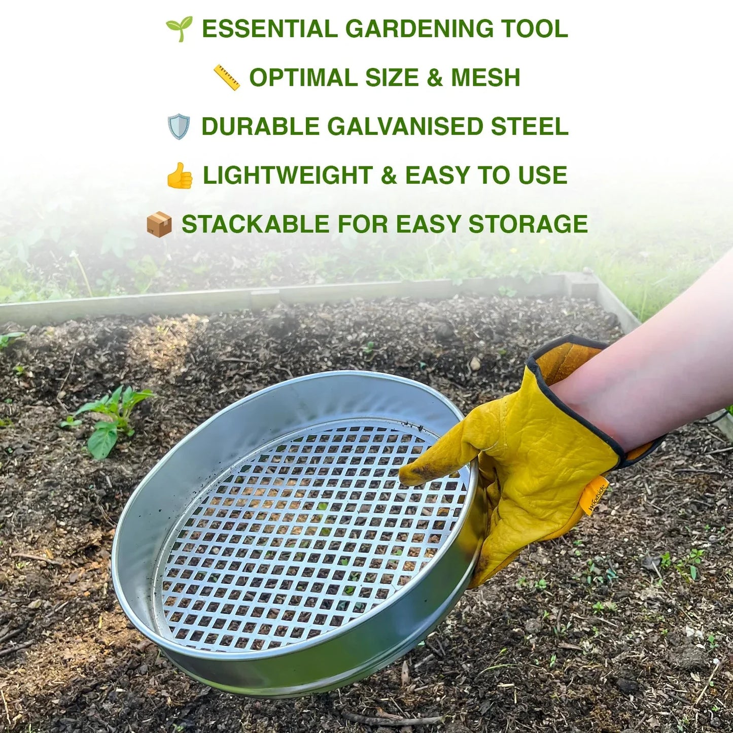 Brothers HVAC LLC Heavy Duty Garden Riddle, 30cm Potting Sieve, Mesh Soil/Compost Sift