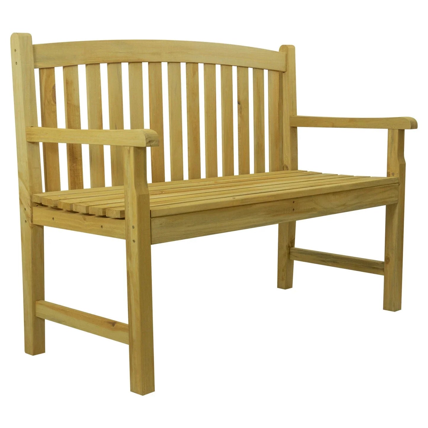 Brothers HVAC LLC Narford Outdoor Wooden 2 Seater Bench Garden Patio Furniture