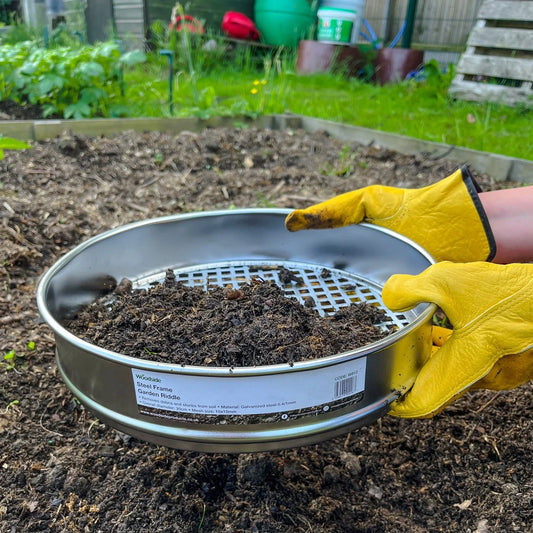 Brothers HVAC LLC Heavy Duty Garden Riddle, 30cm Potting Sieve, Mesh Soil/Compost Sift