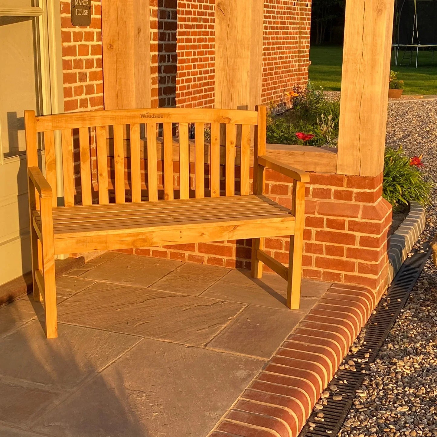 Brothers HVAC LLC Narford Outdoor Wooden 2 Seater Bench Garden Patio Furniture