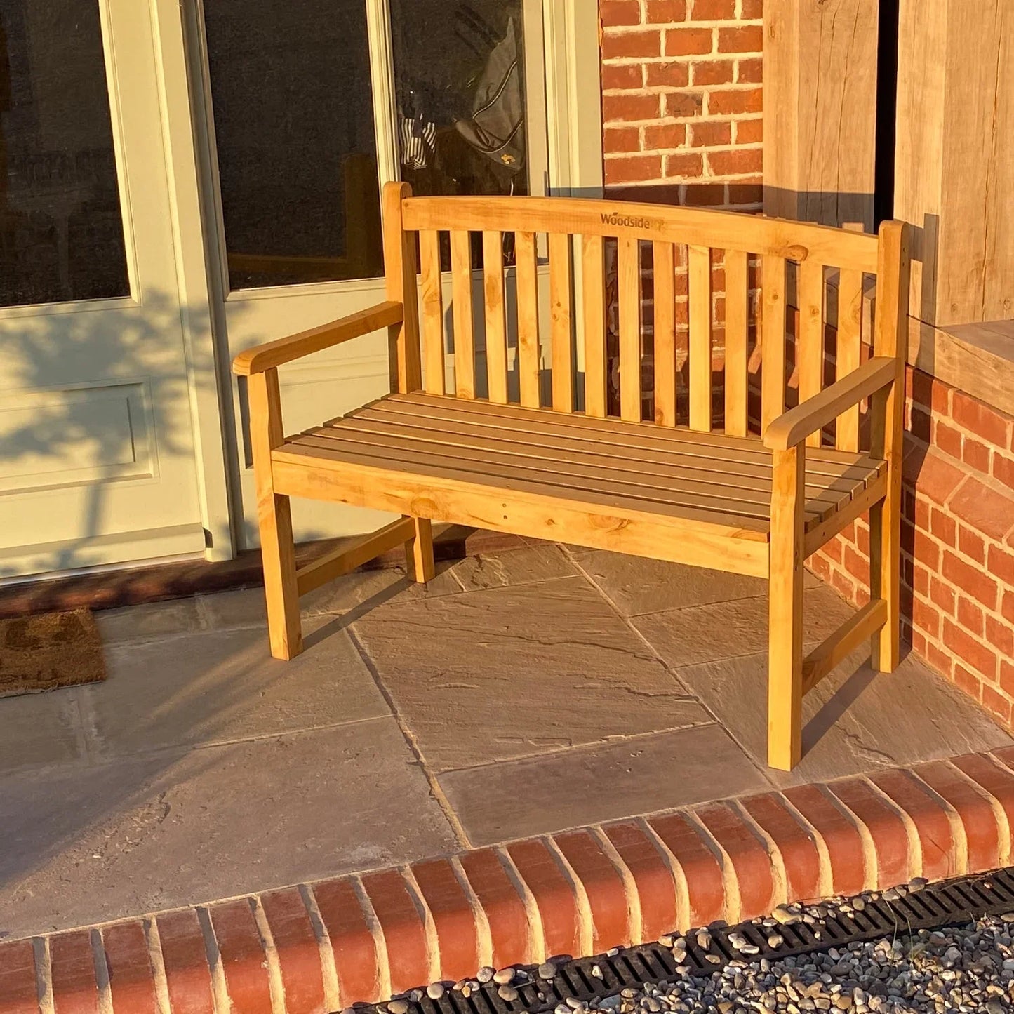 Brothers HVAC LLC Narford Outdoor Wooden 2 Seater Bench Garden Patio Furniture